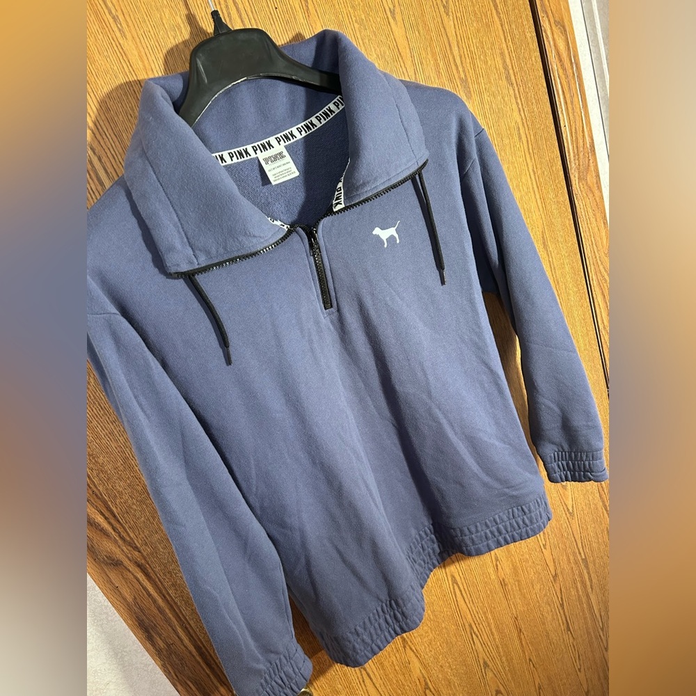 PINK Half Zip Tie Dye Graphic Sweatshirt - Picture 2 of 6